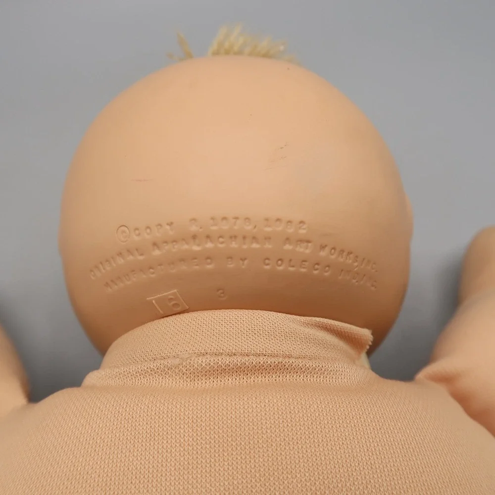 Vintage Cabbage Patch Kids 1982 Newborn Preemie Green Eyes Blonde Tuft mold #3